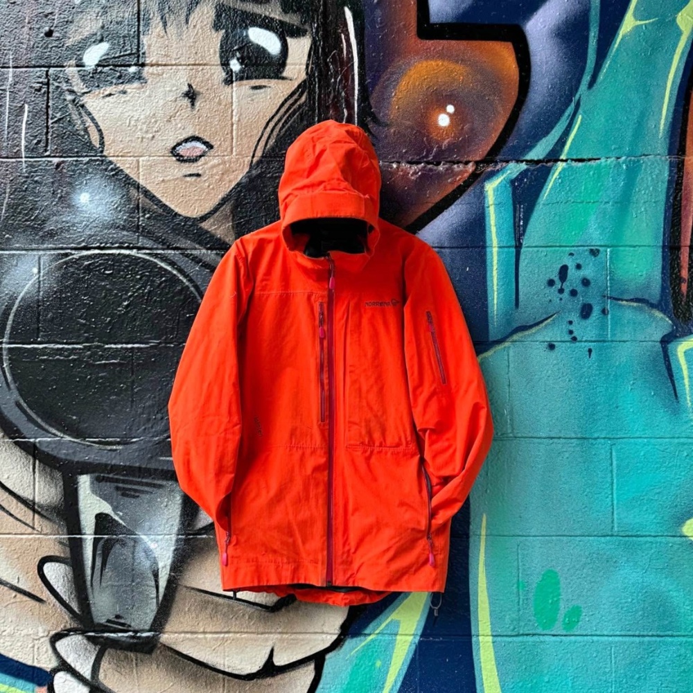 Men's Ski & Snowboard Jacket - Bright Orange Hooded insulated Shell